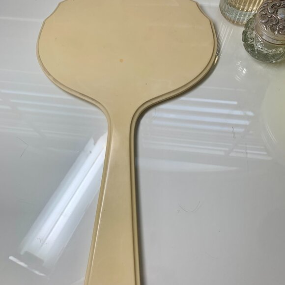 Vintage DuBarry Hand Mirror – Ivory Peralin Beveled Vanity Mirror - Picture 4 of 5